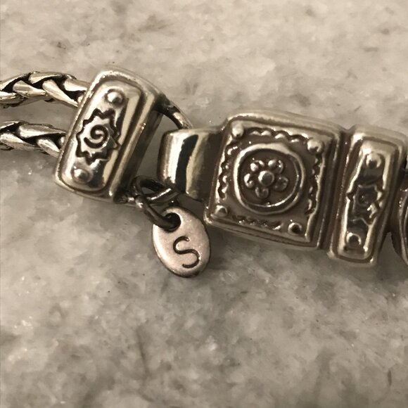 Brighton Belt Womens Small Silver Heart Charm Double Strand Boho Southwestern - Picture 8 of 10